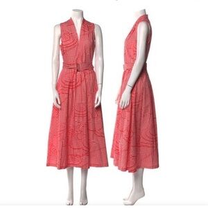Womens Lela Rose Plaid Print Midi Sundress